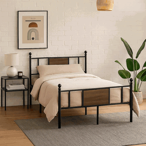 سرير حديد، 40×120×190 سم - أسود product image 2