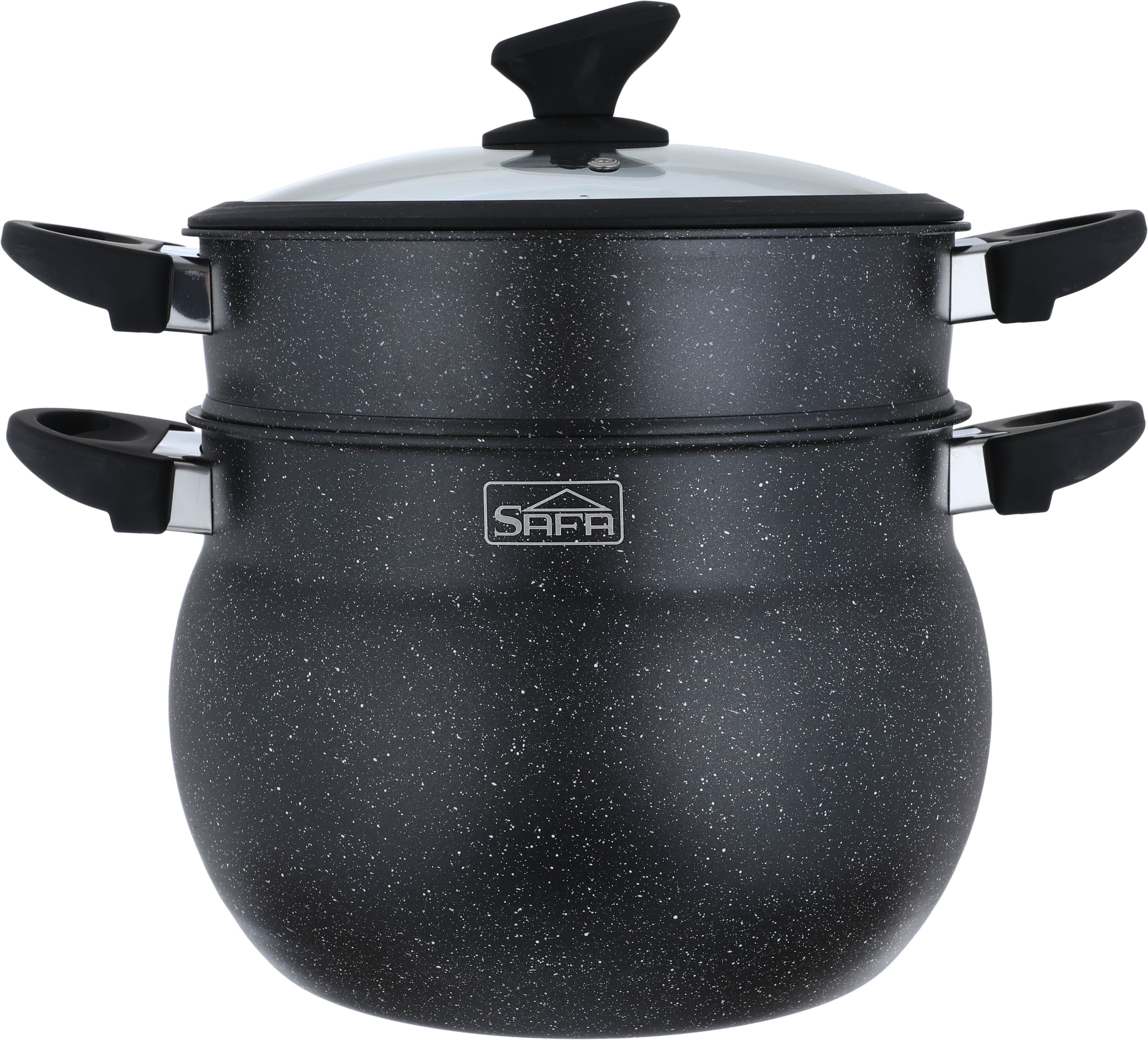 Safa Granite Double Cooker, 8L - Black product image