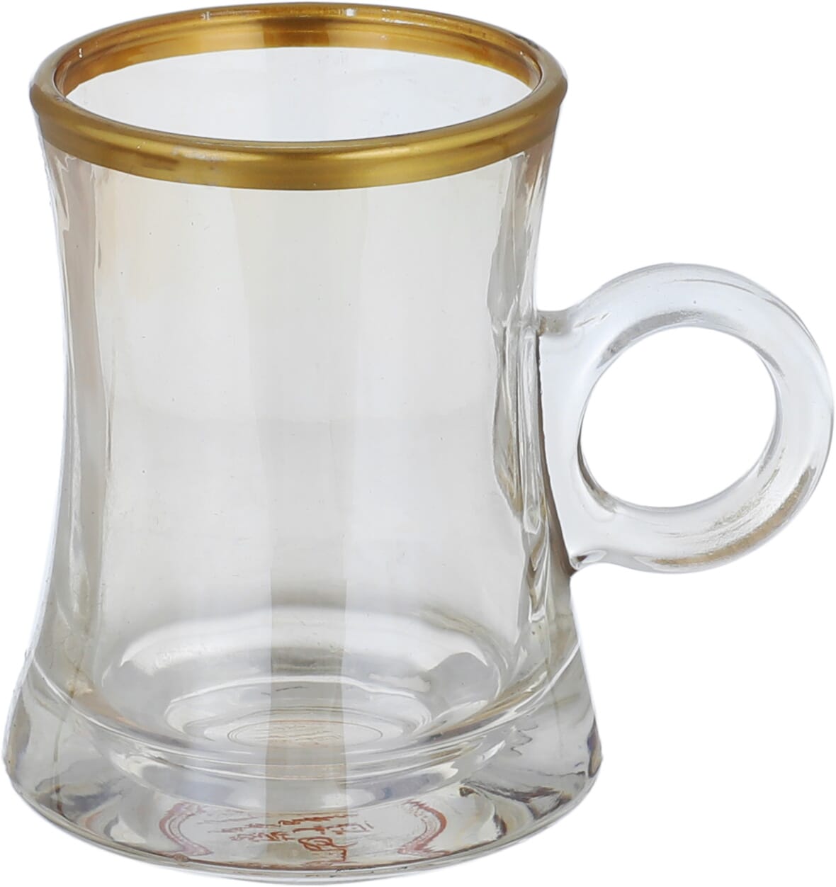 طقم بيالات شاي زجاج ماكس جلاس، 6 قطع، 300 مل، خط مذهب - شفاف product image 2