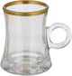 Max Glass tea set, 6 pieces, 300 ml, gold font - transparent product image 2