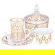 Alsaif Gallery Bialat and coffee cups and saucers serving set, 26 pieces, golden pattern - white product image 1