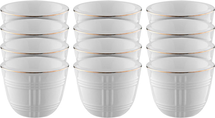 Al Saif Gallery Arabic coffee cups set, porcelain, 12 pieces - white product image 1