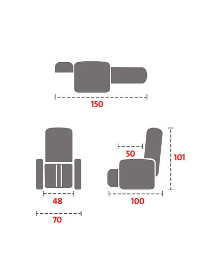 كرسي مساج سيبر ميموري فوم باك كومفورت، 70x100x101 سم - ذهب product image 3