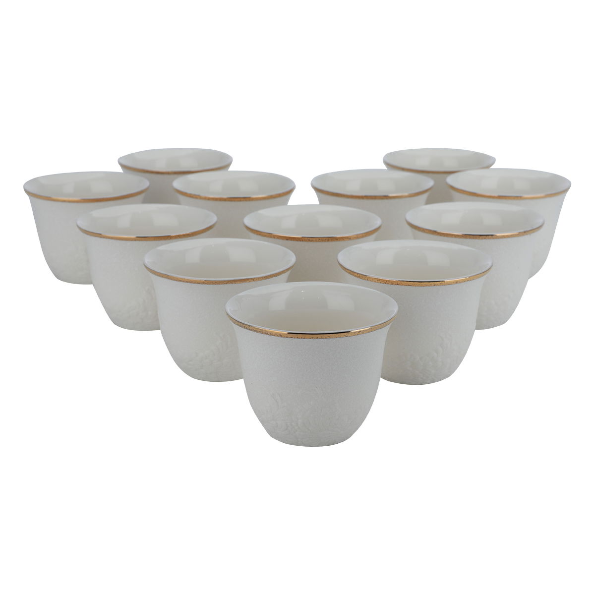 Al Saif Gallery Porcelain Arabic Coffee Cups Set, 12 Pieces - White product image