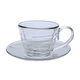 طقم بيالات شاي زجاج السيف غاليري، 6 قطع - شفاف product image 2