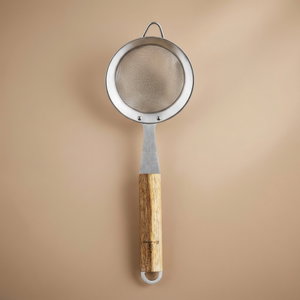 Al Saif Gallery Stainless Steel Strainer, 28 x 10 cm, Wooden Handle - Silver product image