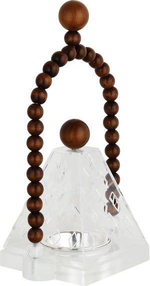 مبخرة اكريلك السيف غاليري، شكل هرمي، 13x10x25 سم - شفاف خشبي غامق product image 2