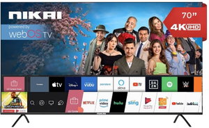 تلفزيون سمارت بدون اطار نيكاي، 70 بوصة، 4K، QLED، نظام ويب او اس، NIK70MEU4QLED - اسود product image