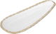 Al Saif Gallery glass dessert dish, 10 x 27 x 2.7 cm, with gold rim - clear product image 2