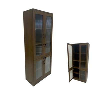 وحدة عرض مكتبية خشب MDF، 40×80×200 سم، 2 باب - بني product image 3