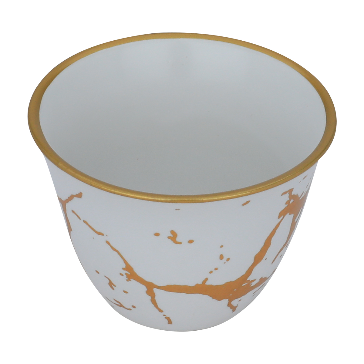 Al Saif Gallery Porcelain Cups Set, 12 Pieces, 100 Ml - White Golden product image 3