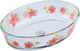 صينية فرن زجاج السيف غاليري، 2.4 لتر، نقش زهور، 30x21x6 سم - شفاف product image 3