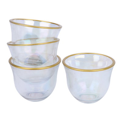 طقم فناجين قهوة عربي زجاج السيف غاليري، 6 قطع - شفاف product image 2