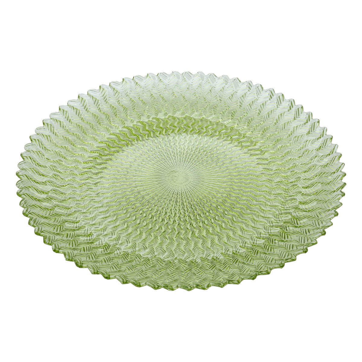 Al Saif Gallery Glass Serving Plate, 32X32X3 Cm - Green product image 2