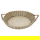 Al Saif Gallery wicker serving tofir, 47 x 47 x 8 cm, round - beige grey product image 1