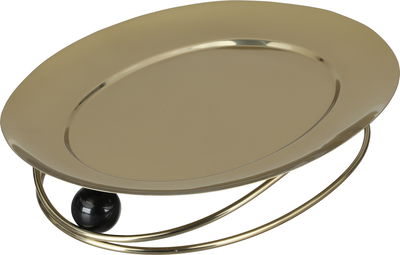 Al Saif Gallery Stainless Steel Serving Dish, 38x28x7 cm, Oval, Base - Black Gold product image 2