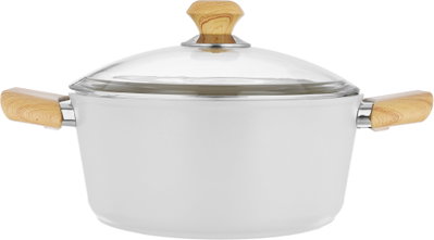 طقم قدور جرانيت بغطاء زجاج فالز، 7 قطع - بيج فاتح product image 8