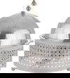 Al Saif Gallery Beige Base Stainless Steel Food Warmer, 32 x 28 x 28 cm, Round - Silver product image 1