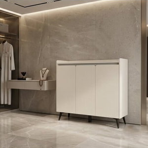 خزانة احذية خشب MDF، 32×100×95 سم، 3 ابواب - أبيض product image