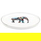 Al Saif Gallery porcelain serving plate, 26 cm, round, elephant pattern - white product image 2