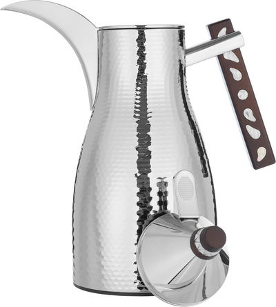Al Saif Gallery Maimouna thermos set, two pieces, 1/1 liter, thermal glass inner container, steel outer shell - silver product image 6