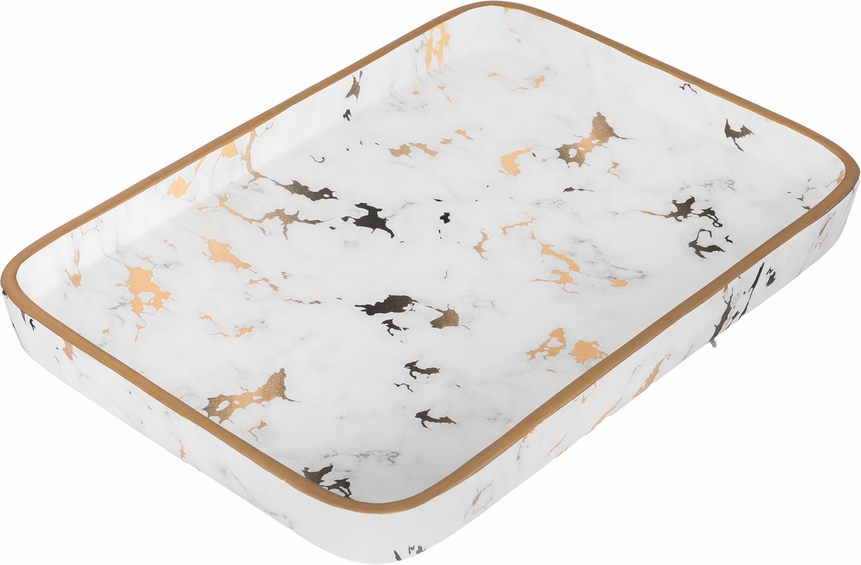 Al Saif Gallery Porcelain Serving Plate, 30×22×3 - White product image 2