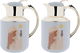 Al Saif Gallery Florya Pro thermos set, 0.5/1 liter, 2 pieces, thermal glass inner shell, steel outer shell - gray with gold product image 1