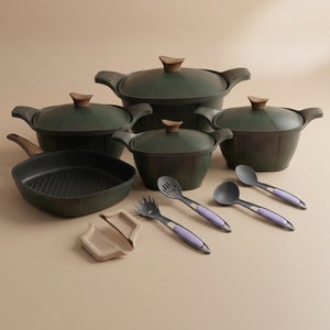 طقم قدور جرانيت نيوكلاين، 14 قطعة - بنفسجي غامق product image