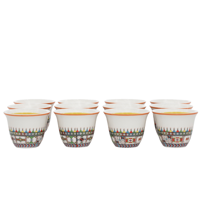 Al Saif Gallery porcelain coffee cup set, 12 pieces - white product image 1