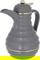 Al Saif Gallery Blanca thermos set, 1/0.75 liter, 2 pieces, thermal glass inner shell, plastic outer shell - dark beige product image 3
