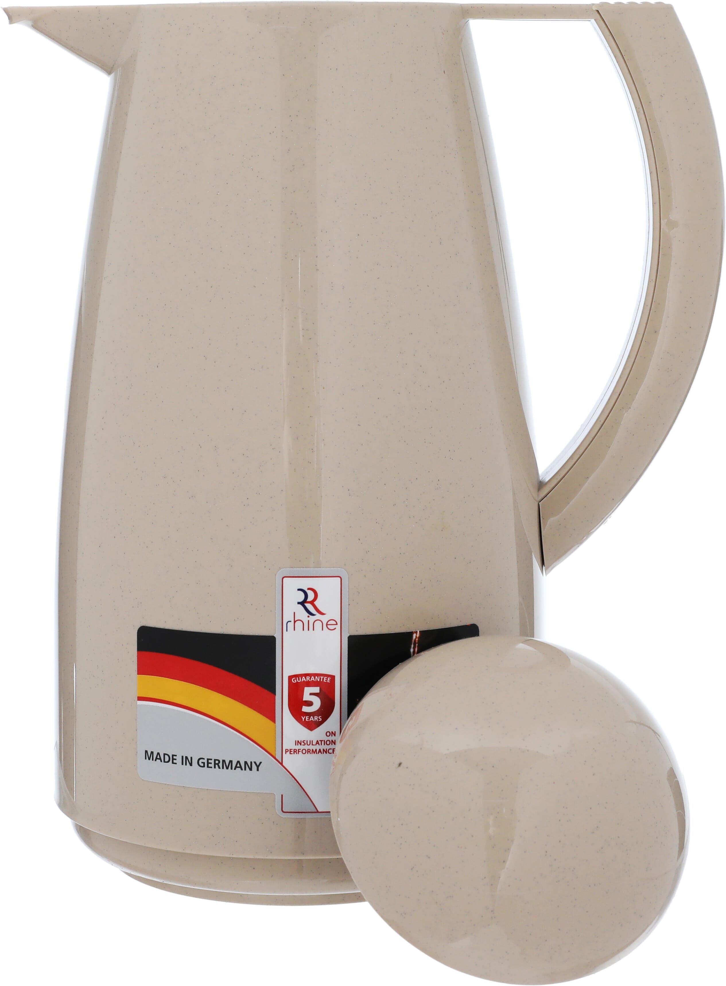 Rhinestone thermos, 1 liter, thermal glass inner container, plastic outer shell - light brown product image 3