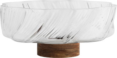 وعاء تقديم زجاج السيف غاليري، 25.25x25.5x11.5 سم، قاعدة خشب - زجاج خشبي product image 2