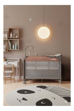حظيرة لعب اطفال فان مومنت، 104×74 سم، مع ناموسية - رمادي product image 2