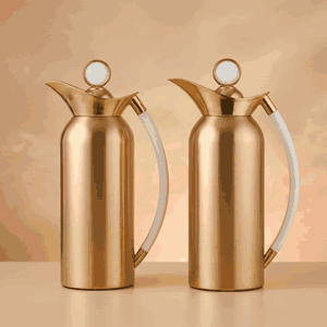 طقم ترامس الثريا السيف غاليري، قطعتين، 1/1 لتر، خامة داخلية زجاج، يد شفاف، غطاء ضغاط - ذهبي product image