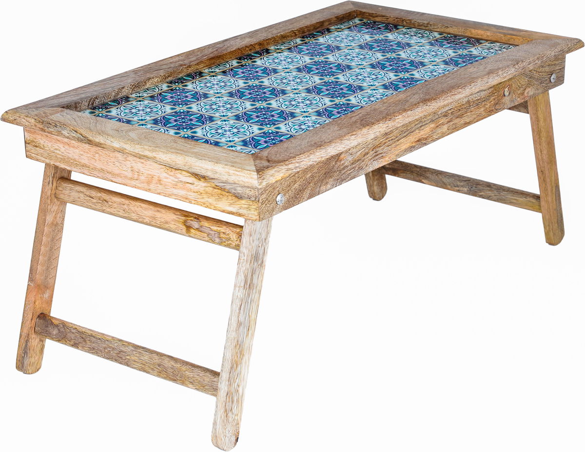 Saif Gallery wooden serving table, 20 x 12 x 10 cm, with legs - multi-colored product image 6