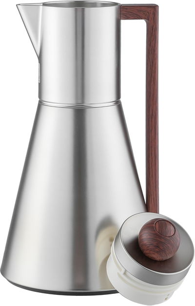 ترمس لينا افريست، 1 لتر، الخامة الداخلية زجاج حراري، ضغاط، يد خشبي - فضي product image 4