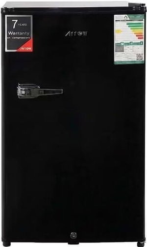 ثلاجة ميني بار ديفروست ارو، 84 لتر، 3 قدم، باب واحد، 3 ارفف، RO-100RDKR - اسود product image