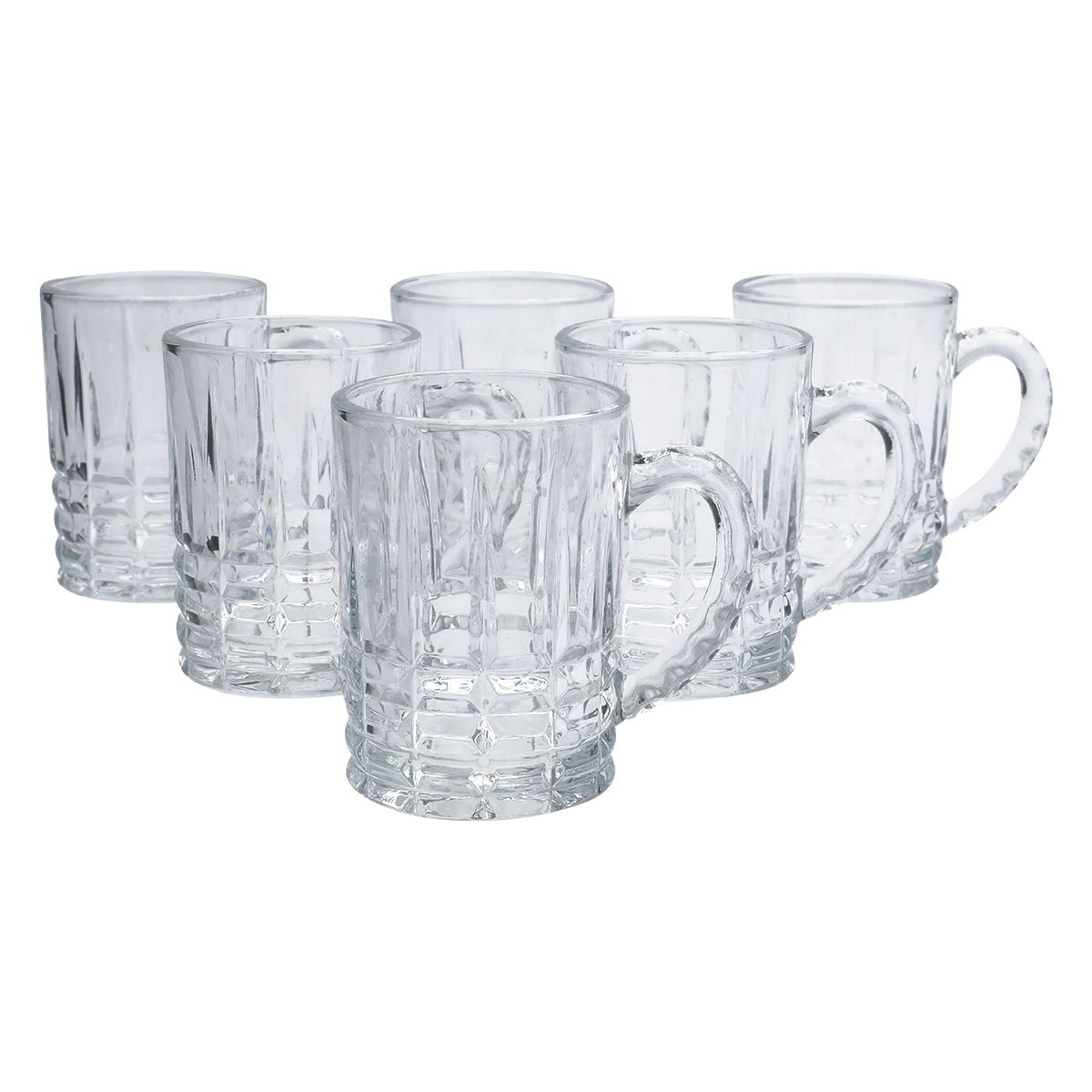 Saif Gallery Bialat Max Glass Tea Set, 6 Pieces, Glass Handle - Transparent product image 2