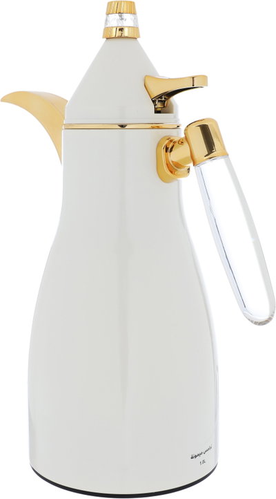 Alsaif Gallery Falwah Thermos Set, 2 Pieces, 1/1 Liter, Glass inner container, Stainless Steel Body - Pearl product image 5
