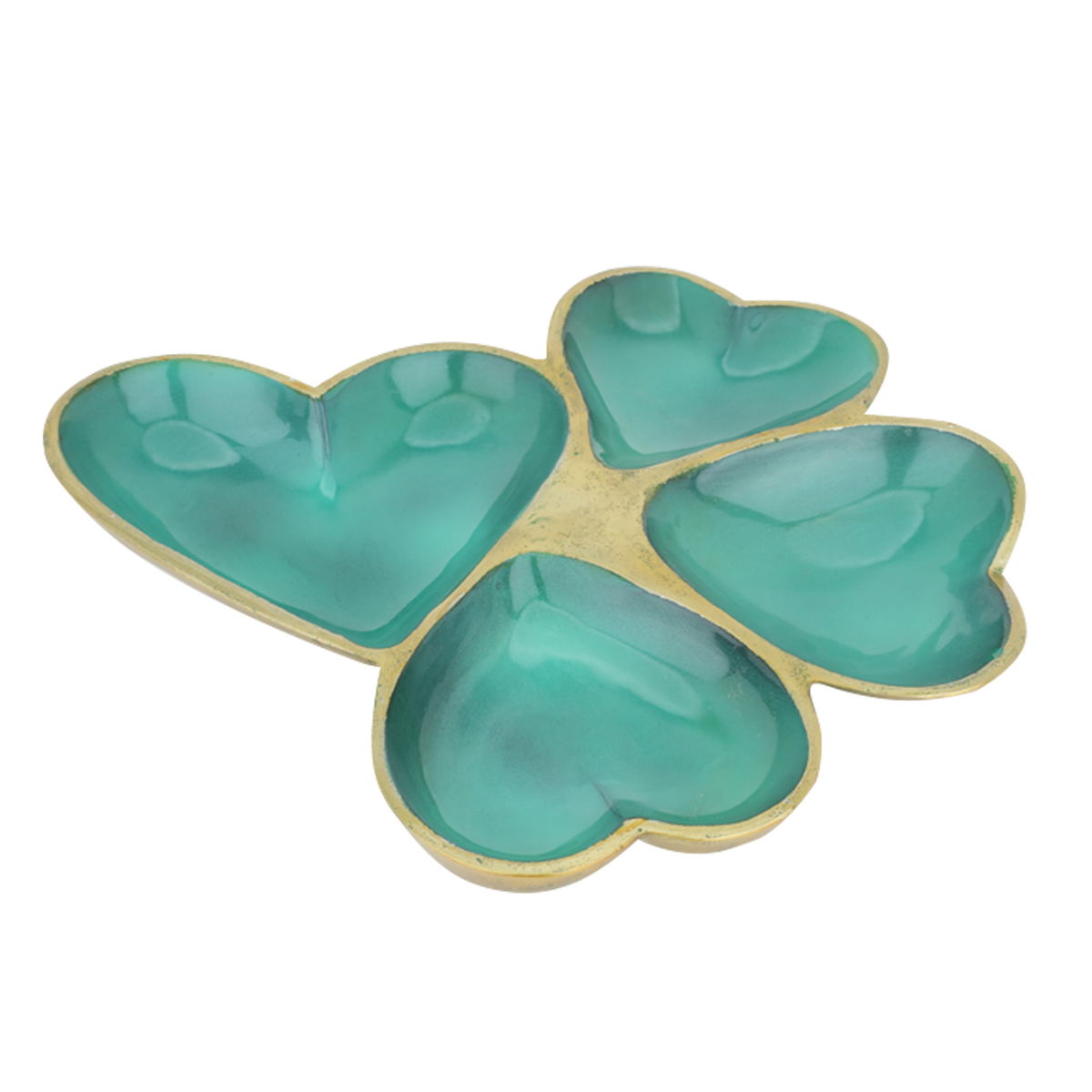 Al Saif Gallery porcelain serving plate, 34x31x4 cm - green product image 1