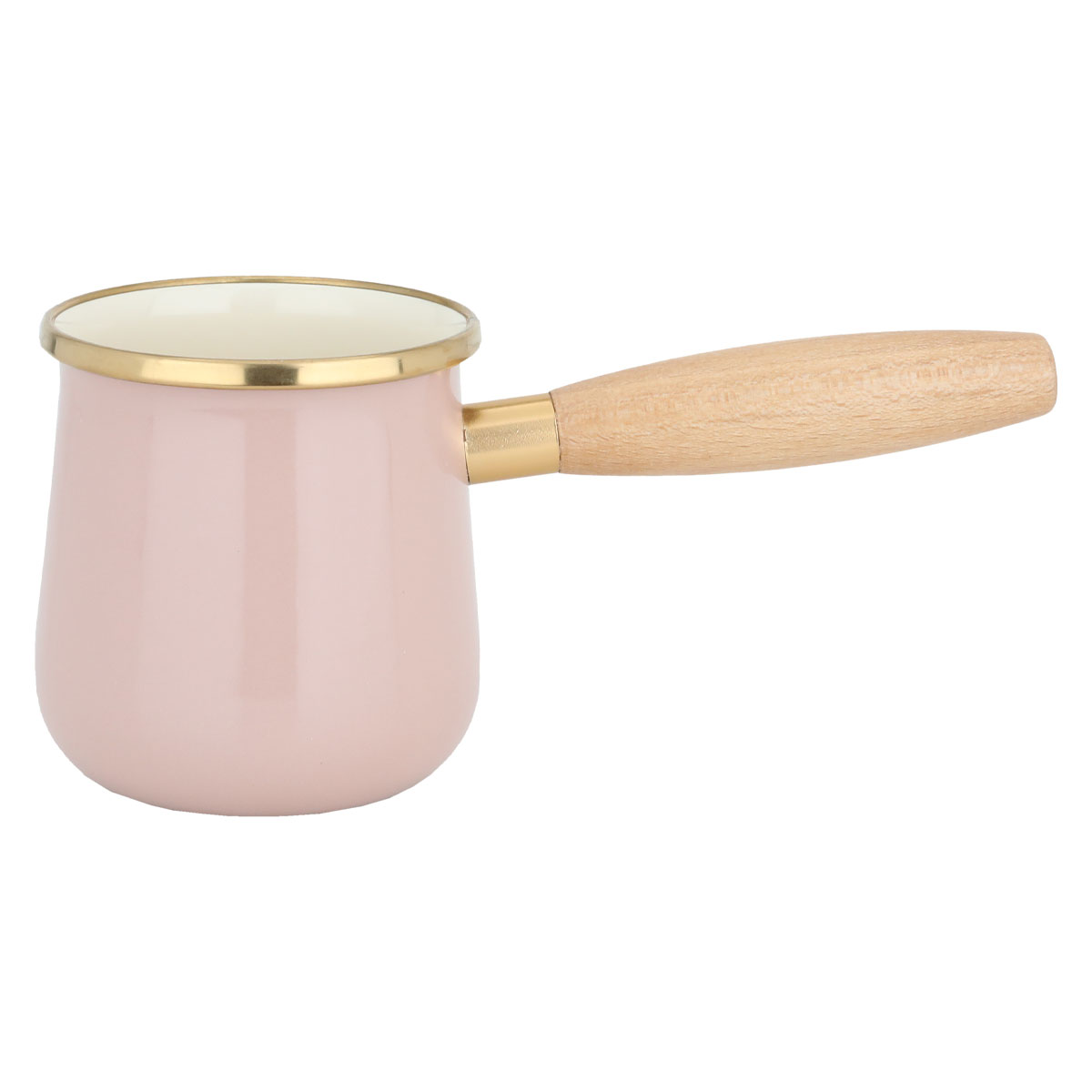 Al Saif Gallery Steel coffee pot, 0.37 liters, wooden handle - light pink product image