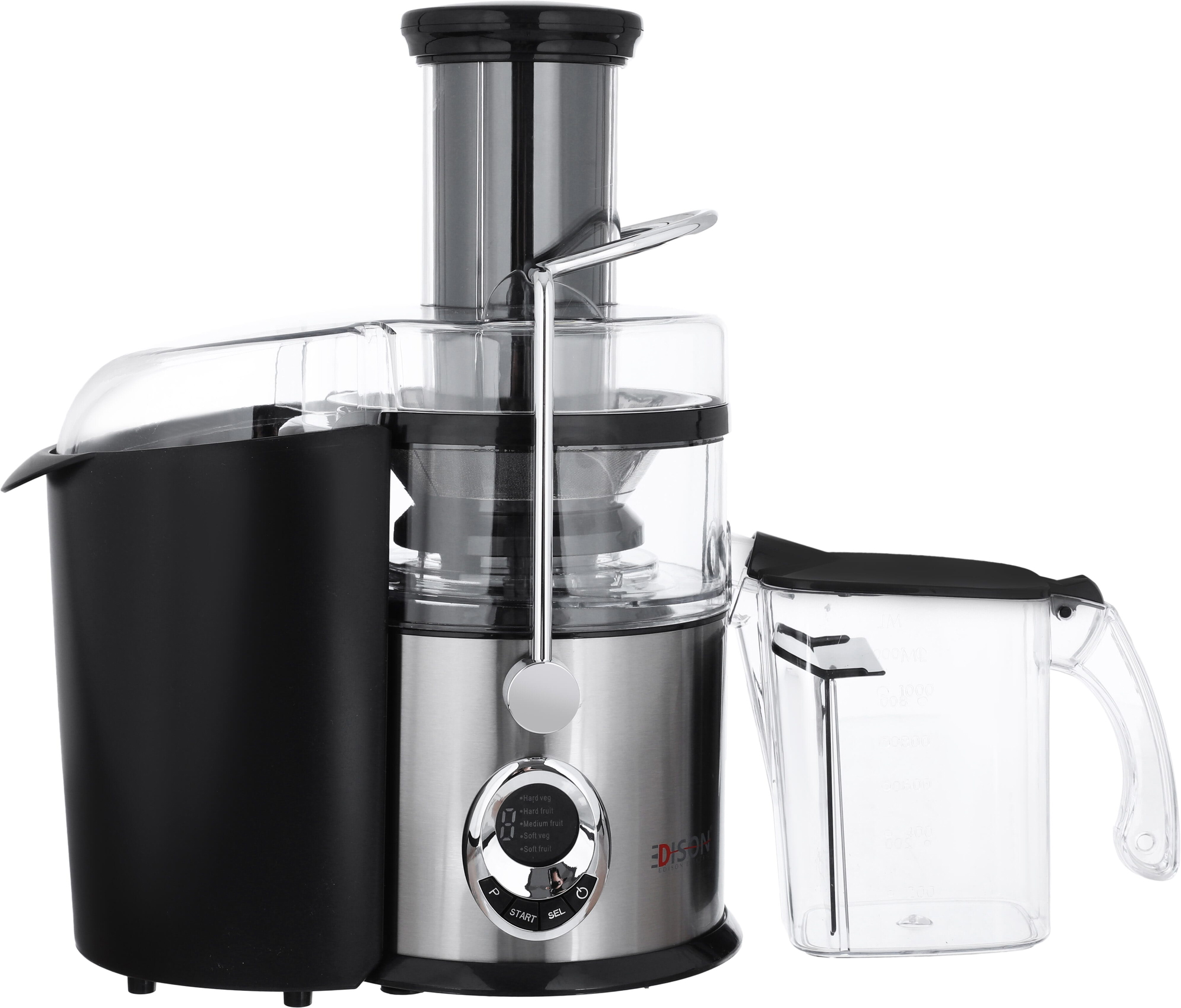 عصارة فواكه إديسون، 800 واط، 1 لتر، 5 سرعات - اسود فضي product image 1