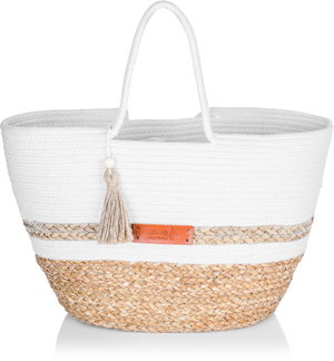 Al Saif Gallery wicker thermos bag, 50 x 30 cm - white product image 2