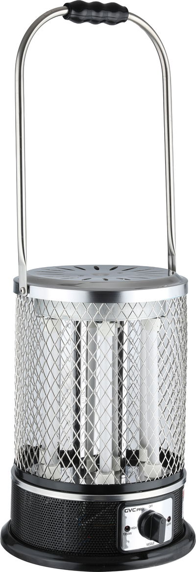 دفاية كهربائية جي اف سي برو، 650/2000 واط، 6 شمعات، 3 اعدادات تحكم، GVCHT-1503R - اسود فضي product image 7