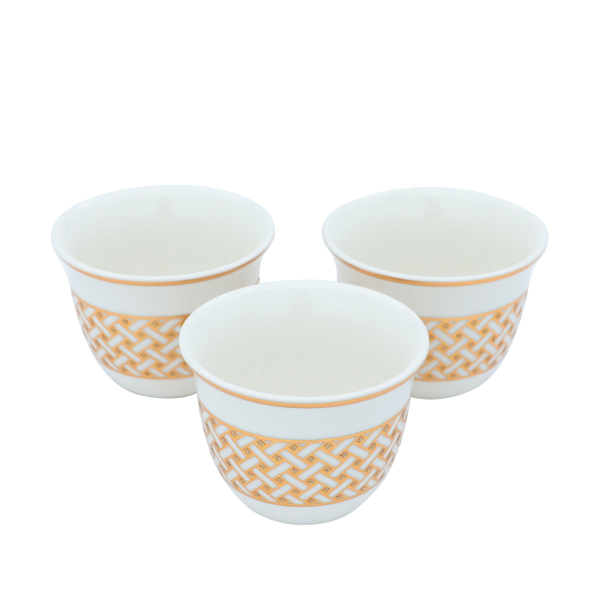 Al Saif Gallery porcelain Arabic coffee cups, 12 pieces - white product image 4