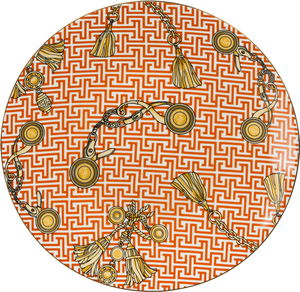 صحن تقديم بورسلان السيف غاليري، 25x25x2.6 سم، دائري - متعدد الألوان product image