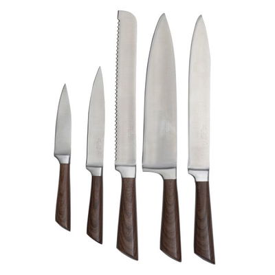 طقم سكاكين استيل السيف غاليري، يد خشبي، 6 قطع - بني product image 2