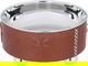 Al Saif Gallery Steel Salad Bowl, 24 x 24 x 13 cm, Round, Floral Pattern - Brown product image 1
