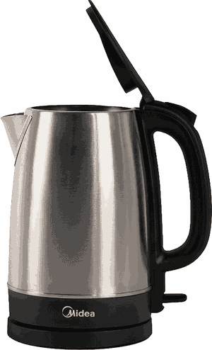 غلاية ماء استيل ميديا، 1850-2200 واط، 1.7 لتر، جدار مزدوج، MK17S32A2 - أسود فضي product image