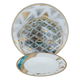 طقم سفرة بورسلان السيف غاليري، 62 قطعة - ابيض ذهبي product image 5